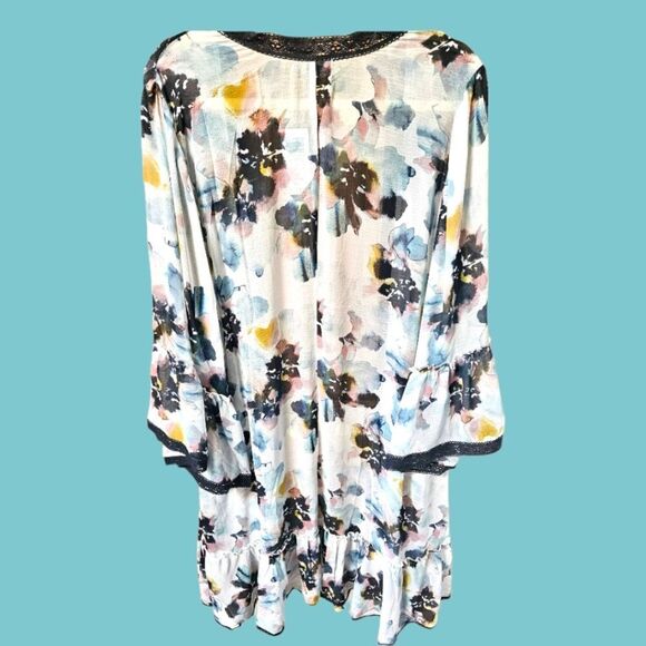 TORRID Textured Plus Size Chiffon Midi Ruffle Kimono. JUST IN! - Picture 8 of 16